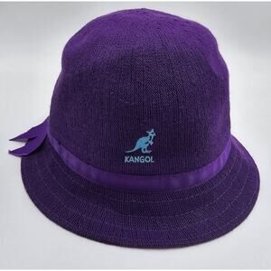 Kangol Girls Size M 4-6 Purple Bucket Hat with Bow NWT